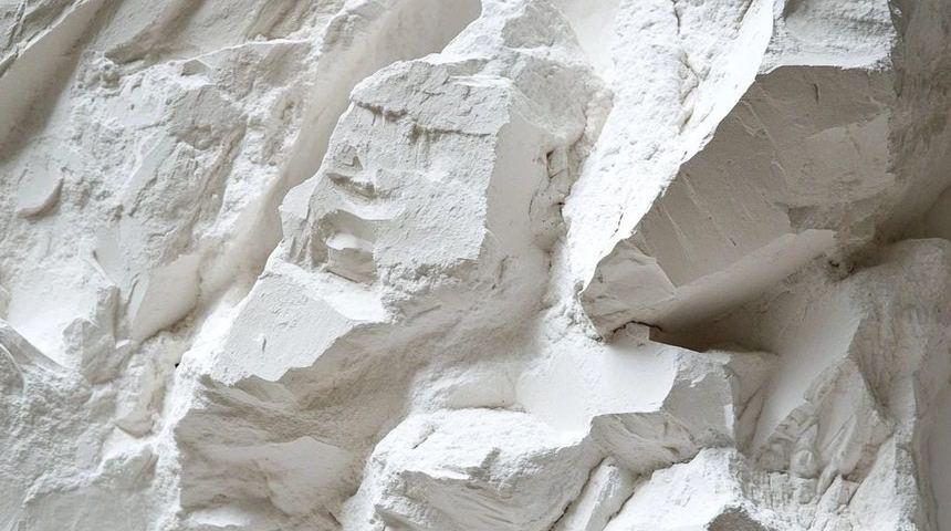 Close view of natural gypsum